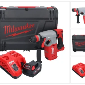 Milwaukee M18 BLHX-501X akumulatorowy młot udarowo-obrotowy 18 V 2,3 J bezszczotkowy + 1x akumulator 5,0 Ah + ładowarka +...