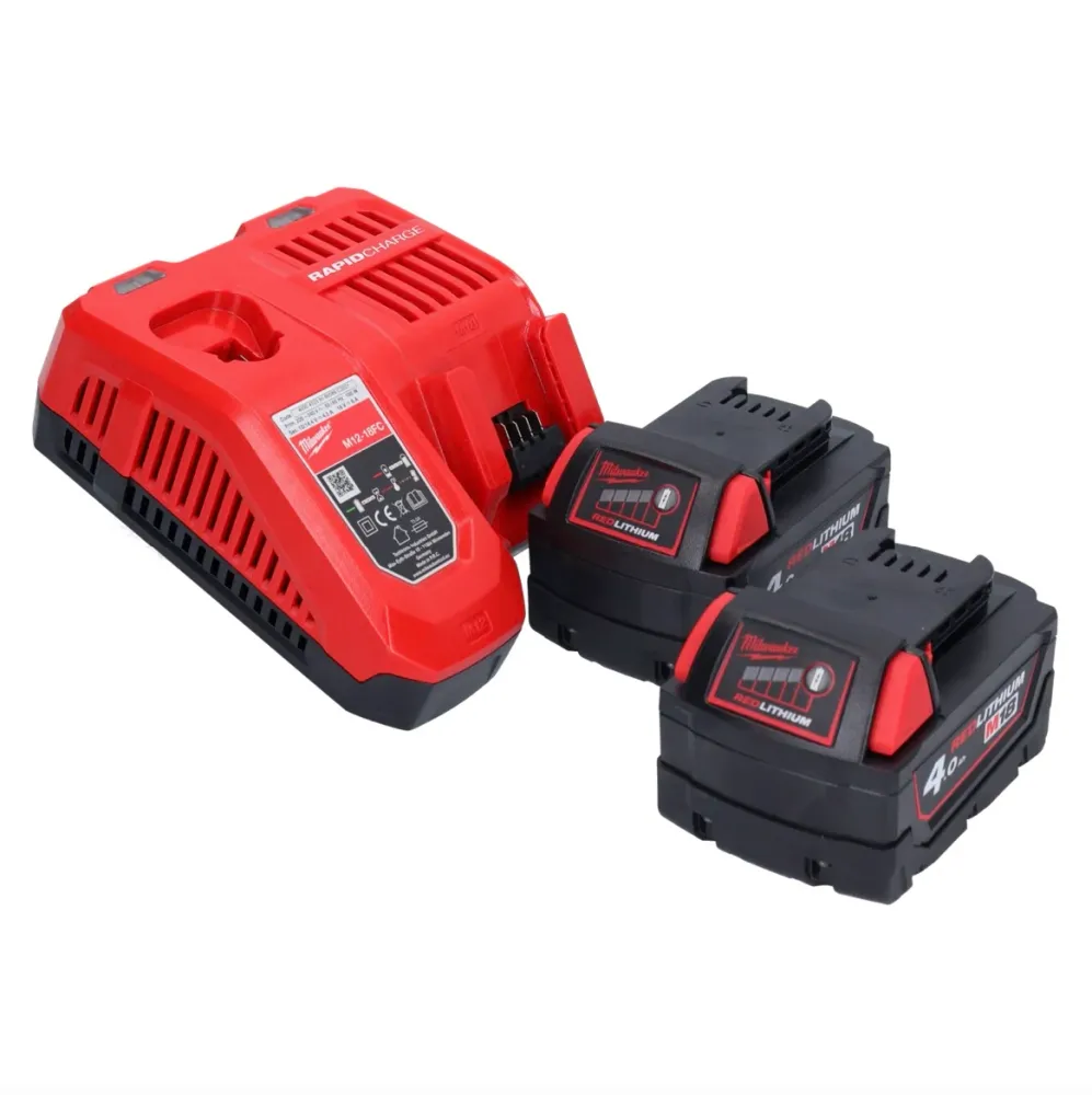 Milwaukee M18 BQSS-402 akumulatorowa szlifierka oscylacyjna 18 V 113 x 104 mm bezszczotkowa + 2x akumulator 4,0 Ah + ładow...