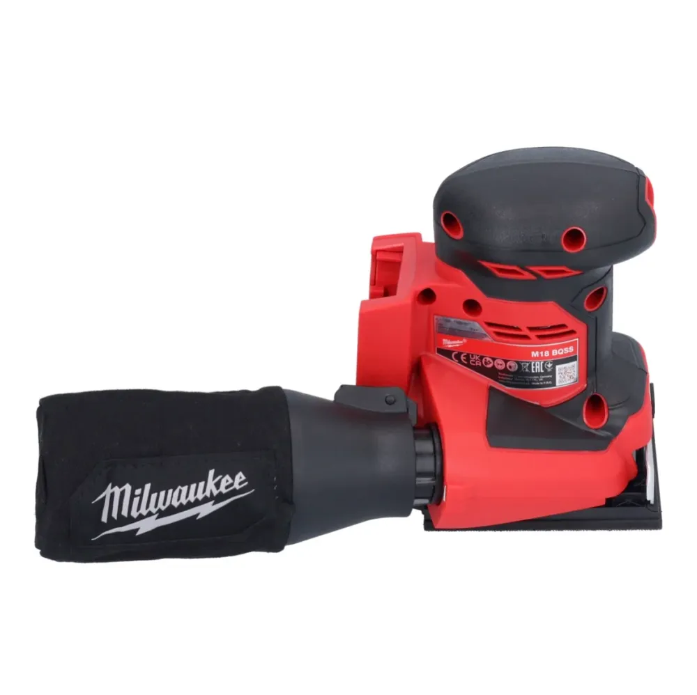 Milwaukee M18 BQSS-402 akumulatorowa szlifierka oscylacyjna 18 V 113 x 104 mm bezszczotkowa + 2x akumulator 4,0 Ah + ładow...