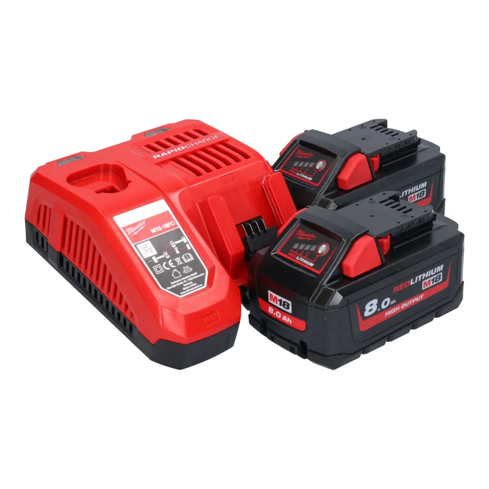 Milwaukee M18 FCHS-802 Akumulatorowa pilarka łńcuchowa 18 V 40 cm bezszczotkowa + 2x akumulator 8,0 Ah + ładowarka