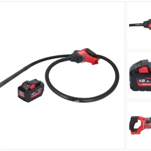 Milwaukee M18 FCVN24-121 Akumulatorowy wibrator do betonu 18 V 2,4 m bezszczotkowy + 1x akumulator 12,0 Ah - bez ładowarki