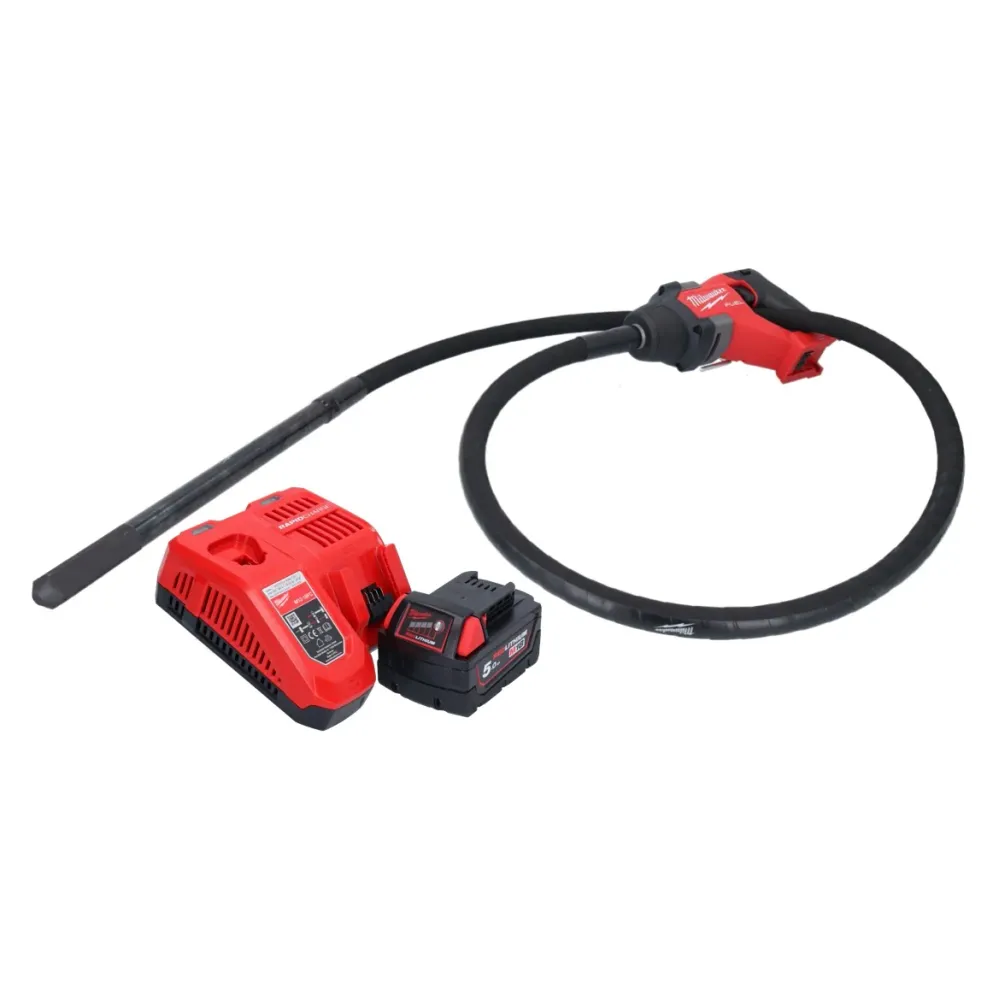 Milwaukee M18 FCVN24-501 Akumulatorowy wibrator do betonu 18 V 2,4 m bezszczotkowy + 1x akumulator 5,0 Ah + ładowarka