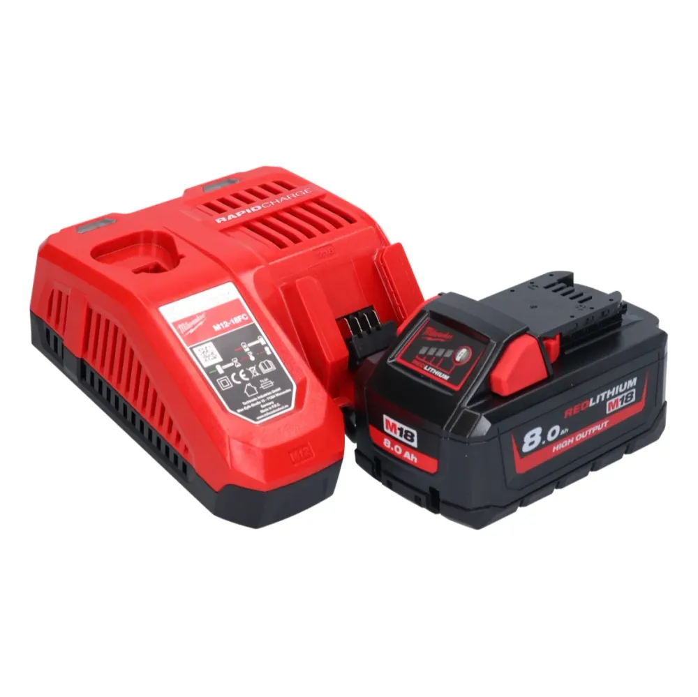 Milwaukee M18 FCVN24-801 Akumulatorowy wibrator do betonu 18 V 2,4 m bezszczotkowy + 1x akumulator 8,0 Ah + ładowarka
