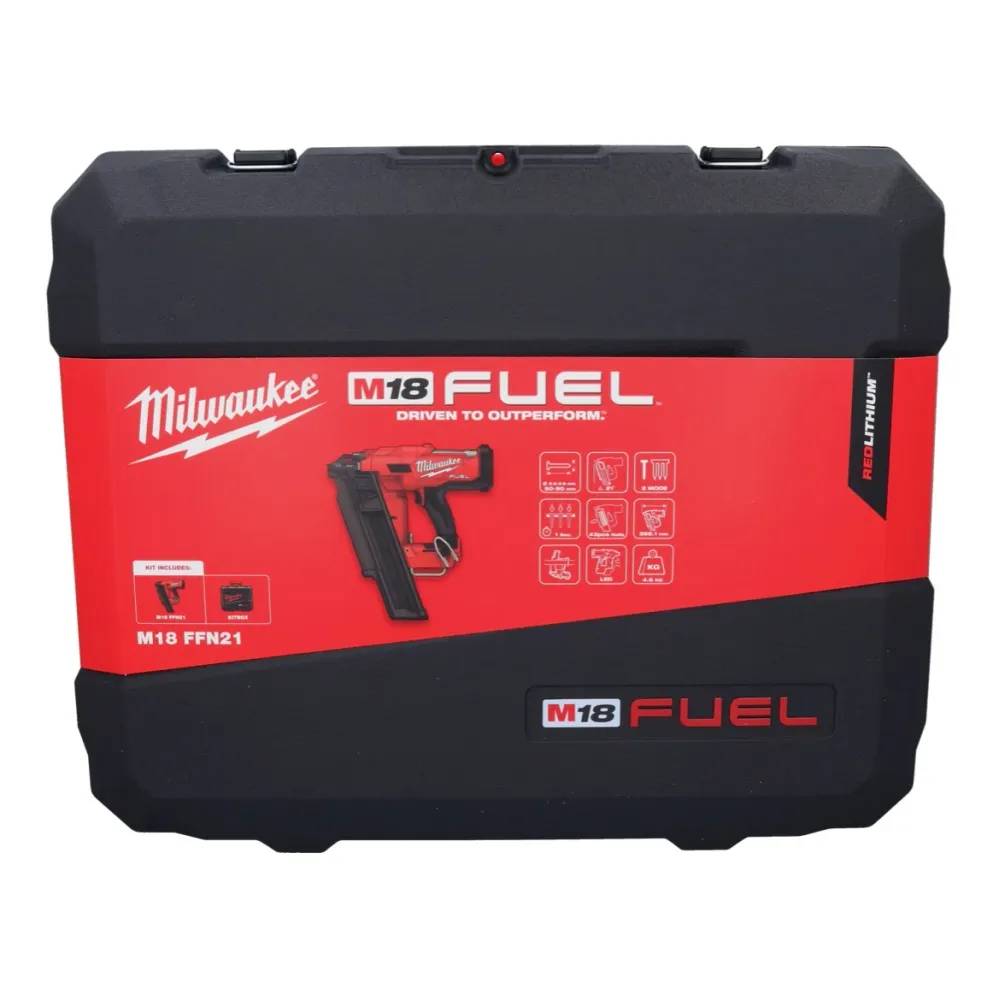 Milwaukee M18 FFN21-301C Gwoździarka akumulatorowa 18 V 50 - 90 mm bezszczotkowa + 1x akumulator 3,0 Ah + walizka - bez ła...