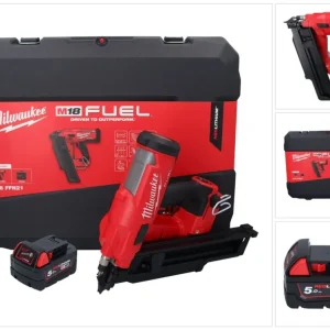 Milwaukee M18 FFN21-501C Gwoździarka akumulatorowa 18 V 50 - 90 mm bezszczotkowa + 1x akumulator 5,0 Ah + walizka - bez ła...