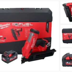 Milwaukee M18 FFN21-551C Gwoździarka akumulatorowa 18 V 50 - 90 mm bezszczotkowa + 1x akumulator 5,5 Ah + walizka - bez ła...