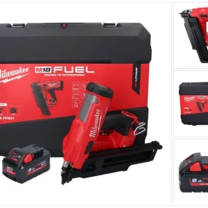 Milwaukee M18 FFN21-801C Gwoździarka akumulatorowa 18 V 50 - 90 mm bezszczotkowa + 1x akumulator 8,0 Ah + walizka - bez ła...