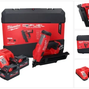 Milwaukee M18 FFN21-802C gwoździarka akumulatorowa 18 V 50 - 90 mm bezszczotkowa + 2x akumulator 8,0 Ah + ładowarka + walizka