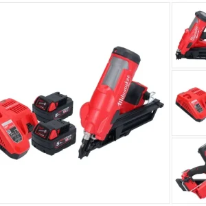 Milwaukee M18 FFN-502 gwoździarka akumulatorowa 18 V 50 - 90 mm bezszczotkowa + 2x akumulator 5,0 Ah + ładowarka
