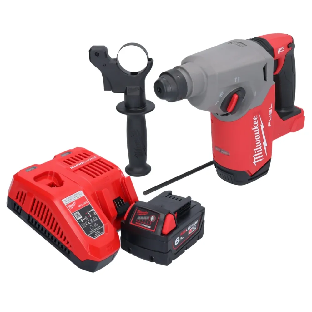 Milwaukee M18 FH-601 Akumulatorowa wiertarko-wibro-młot 18 V 2,5 J SDS plus Brushless + 1x akumulator 6,0 Ah + ładowarka