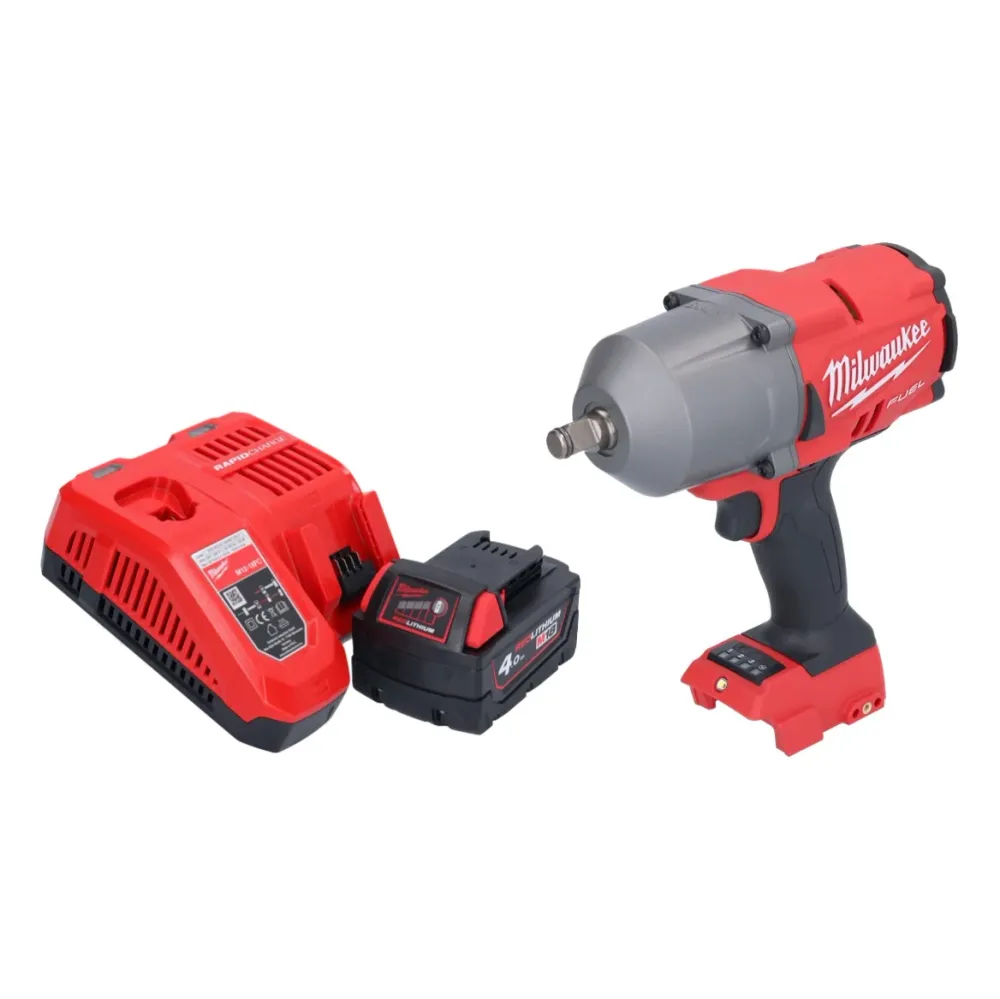 Milwaukee M18 FHIWF12-401 akumulatorowy klucz udarowy 18 V 1356 Nm 1/2" bezszczotkowy + 1x akumulator 4,0 Ah + ładowarka