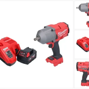 Milwaukee M18 FHIWF12-501 akumulatorowy klucz udarowy 18 V 1356 Nm 1/2" bezszczotkowy + 1x akumulator 5,0 Ah + ładowarka