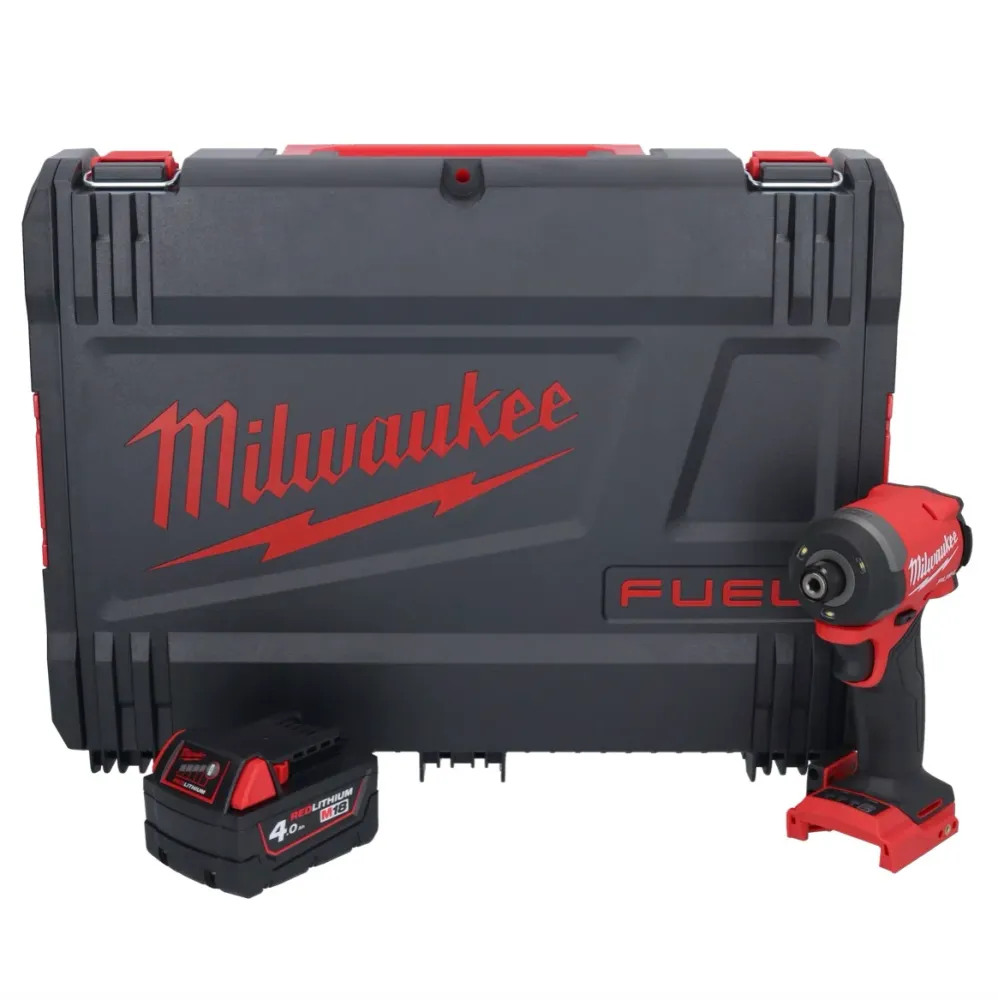 Milwaukee M18 FID3-401X Akumulatorowy klucz udarowy 18 V 1/4" 226 Nm bezszczotkowy + 1x akumulator 4,0 Ah + skrzynka HD -...