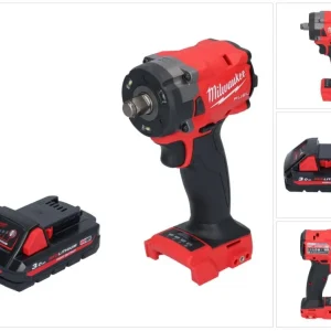 Milwaukee M18 FIW2F12-301 akumulatorowy klucz udarowy 18 V 339 Nm 1/2" bezszczotkowy + 1x akumulator 3,0 Ah - bez ładowarki