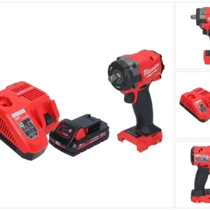 Milwaukee M18 FIW2F12-301 akumulatorowy klucz udarowy 18 V 339 Nm 1/2" bezszczotkowy + 1x akumulator 3,0 Ah + ładowarka