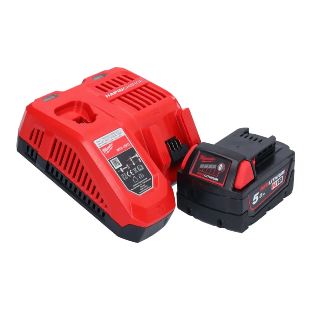 Milwaukee M18 FIW2F38-501X Akumulatorowy klucz udarowy 18 V 339 Nm 3/8 " bezszczotkowy + 1x akumulator 5,0 Ah + ładowarka...