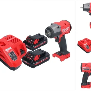Milwaukee M18 FMTIW2F38-302 Akumulatorowy klucz udarowy 18 V 745 Nm 3/8" bezszczotkowy + 2x akumulator 3,0 Ah + ładowarka