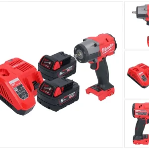 Milwaukee M18 FMTIW2F38-502 Akumulatorowy klucz udarowy 18 V 745 Nm 3/8" bezszczotkowy + 2x akumulator 5,0 Ah + ładowarka