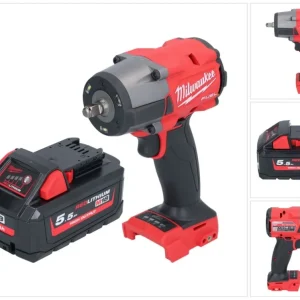 Milwaukee M18 FMTIW2F38-551 Akumulatorowy klucz udarowy 18 V 745 Nm 3/8" bezszczotkowy + 1x akumulator 5,5 Ah - bez ładowarki