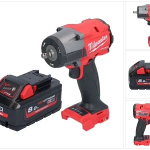 Milwaukee M18 FMTIW2F38-801 Akumulatorowy klucz udarowy 18 V 745 Nm 3/8" bezszczotkowy + 1x akumulator 8,0 Ah - bez ładowarki