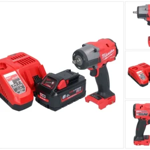 Milwaukee M18 FMTIW2F38-801 Akumulatorowy klucz udarowy 18 V 745 Nm 3/8" bezszczotkowy + 1x akumulator 8,0 Ah + ładowarka