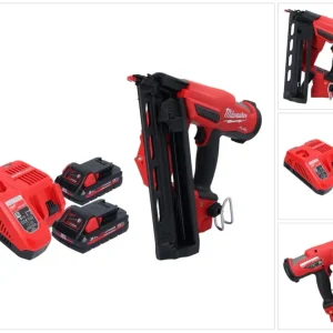 Milwaukee M18 FN16GA-302 Gwoździarka akumulatorowa 18 V 32 - 64 mm bezszczotkowa + 2x akumulator 3,0 Ah + ładowarka