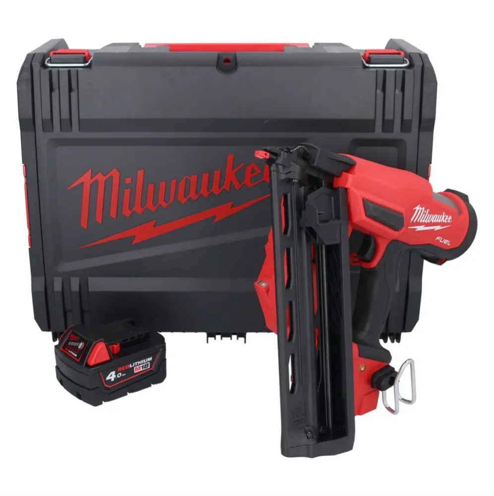 Milwaukee M18 FN16GA-401X Gwoździarka akumulatorowa 18 V 32 - 64 mm bezszczotkowa + 1x akumulator 4,0 Ah + skrzynka HD - b...