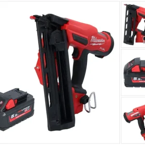 Milwaukee M18 FN16GA-551 Gwoździarka akumulatorowa 18 V 32 - 64 mm bezszczotkowa + 1x akumulator 5,5 Ah - bez ładowarki