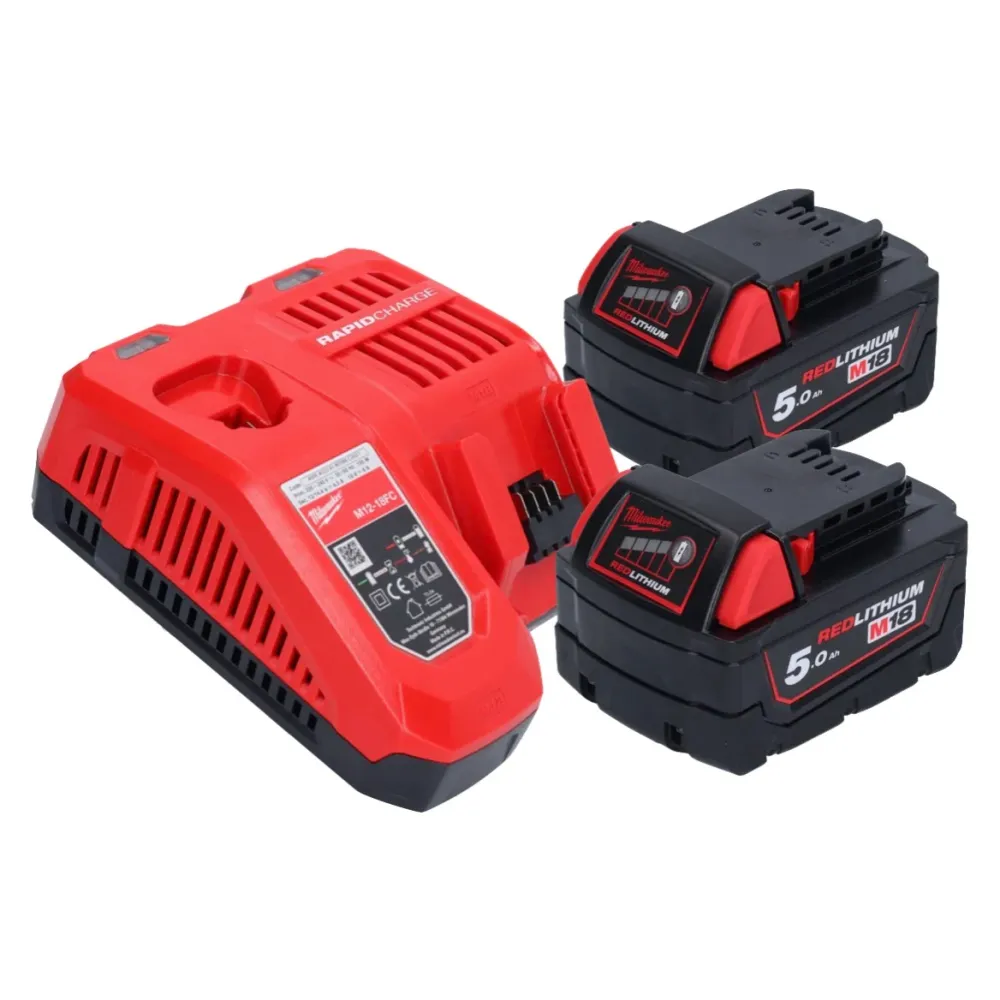 Milwaukee M18 FNCS18GS-502X wkrętarka akumulatorowa 18 V 9,5 - 38 mm bezszczotkowa + 2x akumulator 5,0 Ah + ładowarka + sk...