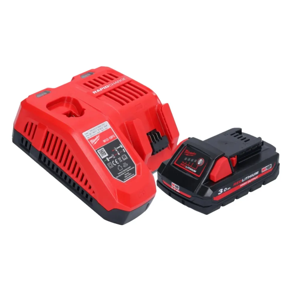 Milwaukee M18 FPD3-301 akumulatorowa wiertarko-wkrętarka udarowa 18 V 158 Nm bezszczotkowa + 1x akumulator 3,0 Ah + ładowarka