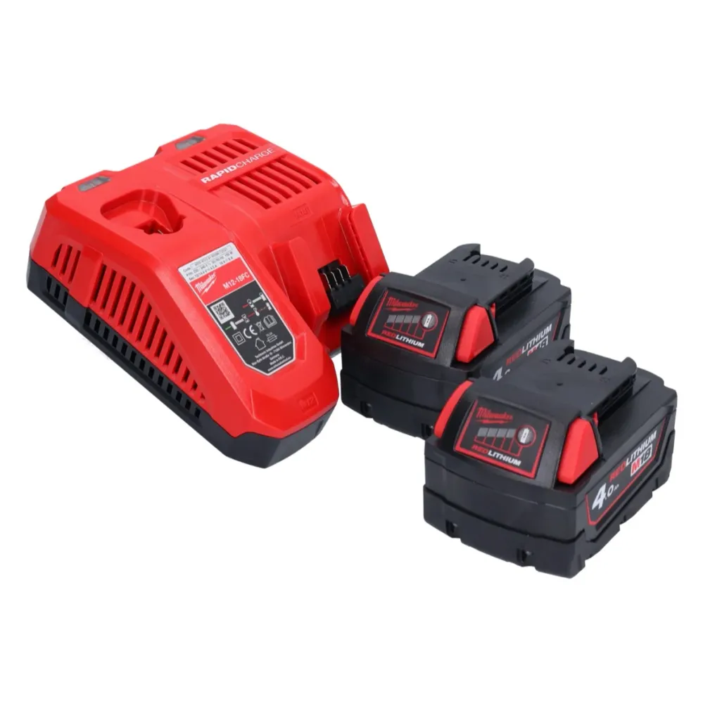 Milwaukee M18 FPD3-402X akumulatorowa wiertarko-wkrętarka udarowa 18 V 158 Nm bezszczotkowa + 2x akumulator 4,0 Ah + ładow...