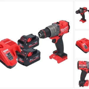 Milwaukee M18 FPD3-802 akumulatorowa wiertarko-wkrętarka udarowa 18 V 158 Nm bezszczotkowa + 2x akumulator 8,0 Ah + ładowarka
