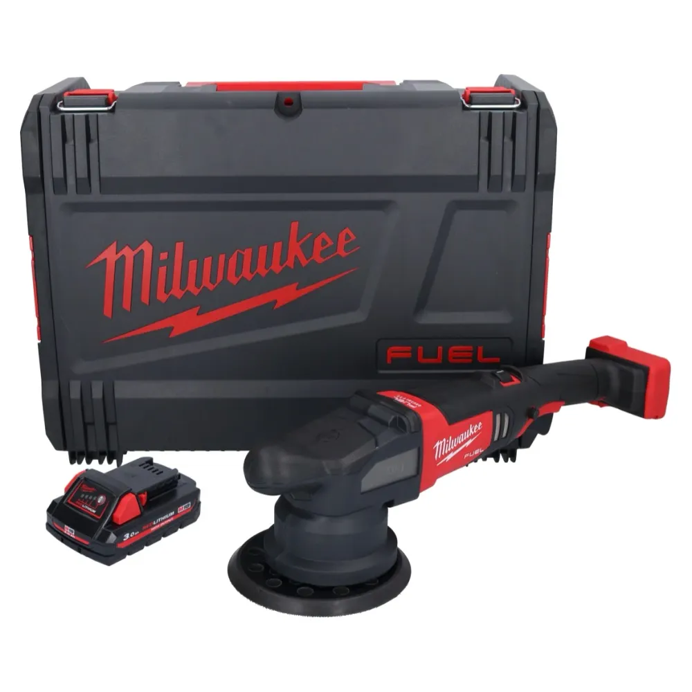 Milwaukee M18 FROP21-301X Akumulatorowa polerka mimośrodowa 18 V 150 mm bezszczotkowa + 1x akumulator 3,0 Ah + skrzynka HD...