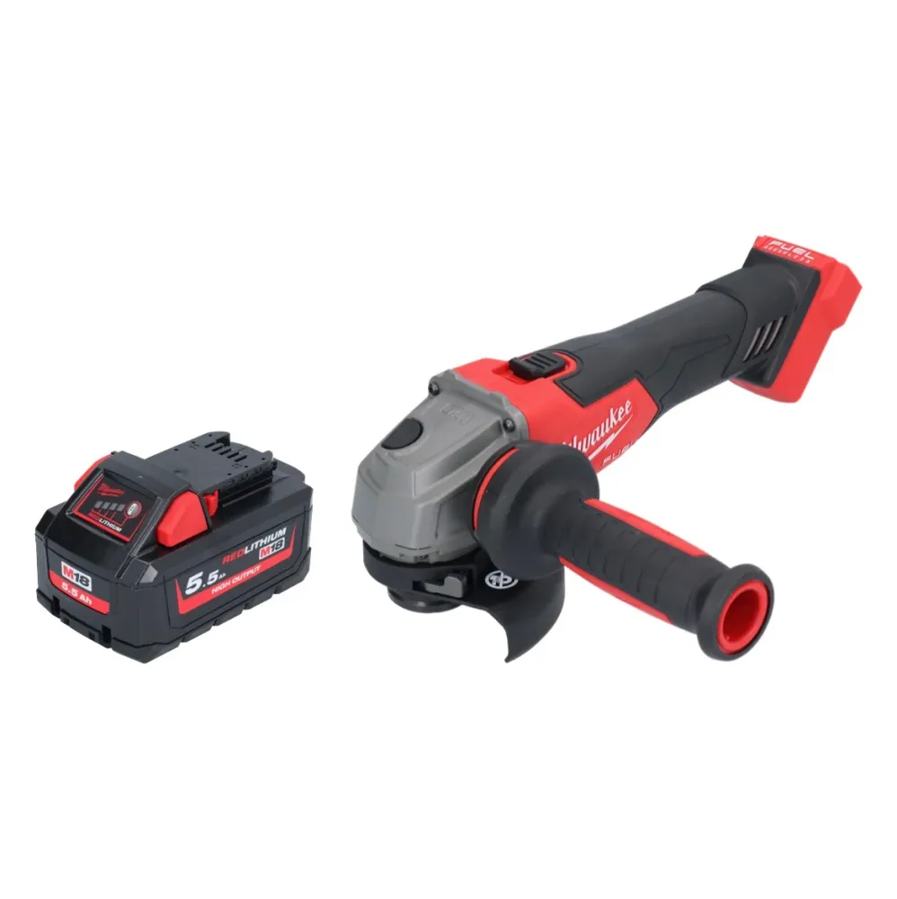 Milwaukee M18 FSAG115X-551 akumulatorowa szlifierka kątowa 18 V 115 mm bezszczotkowa + 1x akumulator 5,5 Ah - bez ładowarki