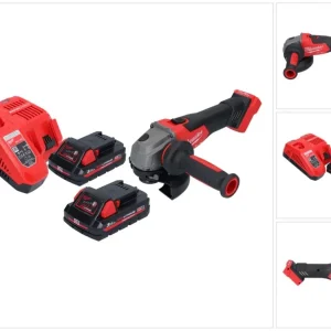 Milwaukee M18 FSAG125X-302 Akumulatorowa szlifierka kątowa 18 V 125 mm bezszczotkowa + 2x akumulator 3,0 Ah + ładowarka