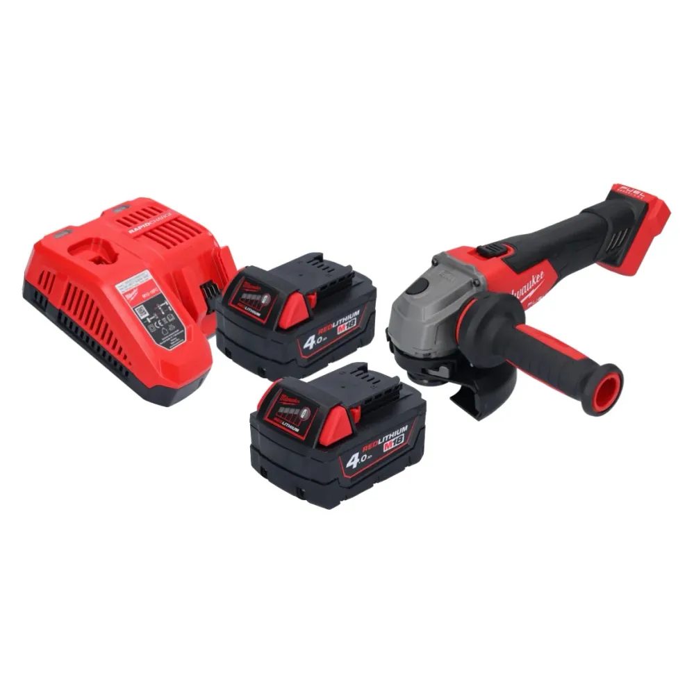 Milwaukee M18 FSAG125X-402 Akumulatorowa szlifierka kątowa 18 V 125 mm bezszczotkowa + 2x akumulator 4,0 Ah + ładowarka