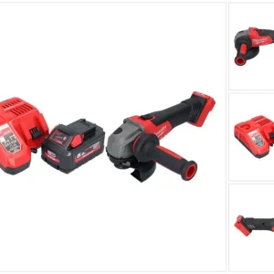 Milwaukee M18 FSAG125X-551 Akumulatorowa szlifierka kątowa 18 V 125 mm bezszczotkowa + 1x akumulator 5,5 Ah + ładowarka