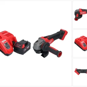 Milwaukee M18 FSAG125X-601 Akumulatorowa szlifierka kątowa 18 V 125 mm bezszczotkowa + 1x akumulator 6,0 Ah + ładowarka