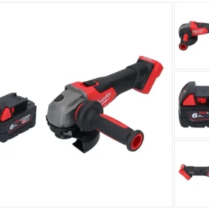 Milwaukee M18 FSAG125X-601 Akumulatorowa szlifierka kątowa 18 V 125 mm bezszczotkowa + 1x akumulator 6,0 Ah – bez ładowarki
