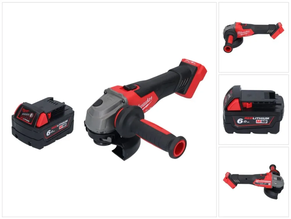 Milwaukee M18 FSAG125X-601 Akumulatorowa szlifierka kątowa 18 V 125 mm bezszczotkowa + 1x akumulator 6,0 Ah – bez ładowarki