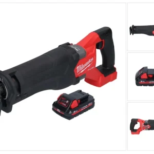 Milwaukee M18 FSZ-301 akumulatorowa pilarka szablasta 18 V bezszczotkowa + 1x akumulator 3,0 Ah - bez ładowarki
