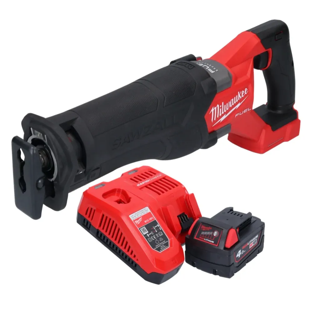 Milwaukee M18 FSZ-401 akumulatorowa pilarka szablasta 18 V bezszczotkowa + 1x akumulator 4,0 Ah + ładowarka