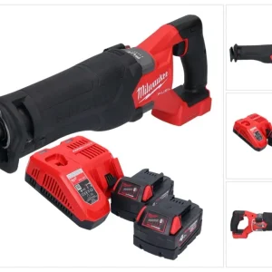 Milwaukee M18 FSZ-402 akumulatorowa pilarka szablasta 18 V bezszczotkowa + 2x akumulator 4,0 Ah + ładowarka