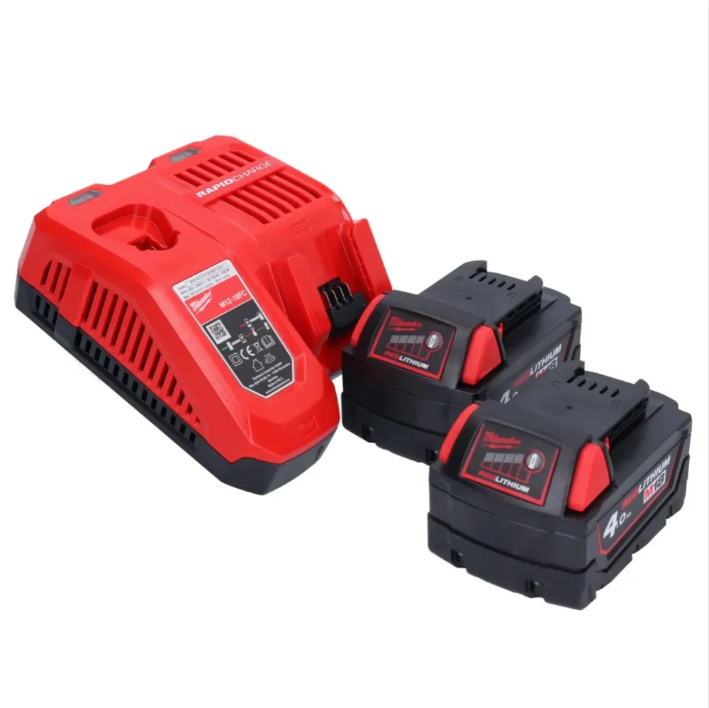 Milwaukee M18 FSZ-402 akumulatorowa pilarka szablasta 18 V bezszczotkowa + 2x akumulator 4,0 Ah + ładowarka