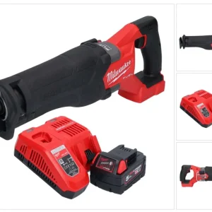 Milwaukee M18 FSZ-501 akumulatorowa pilarka szablasta 18 V bezszczotkowa + 1x akumulator 5,0 Ah + ładowarka