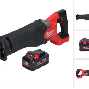 Milwaukee M18 FSZ-801 akumulatorowa pilarka szablasta 18 V bezszczotkowa + 1x akumulator 8,0 Ah - bez ładowarki