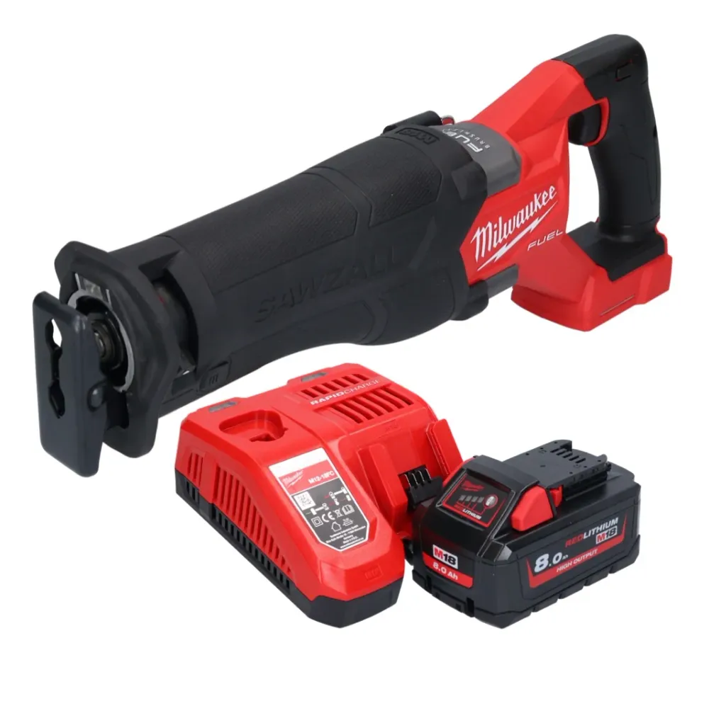 Milwaukee M18 FSZ-801 akumulatorowa pilarka szablasta 18 V bezszczotkowa + 1x akumulator 8,0 Ah + ładowarka