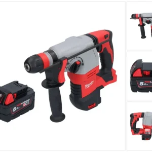 Milwaukee M18 HD18HX-501 akumulatorowy młot udarowo-obrotowy 18 V 2,4 J + 1x akumulator 5,0 Ah - bez ładowarki
