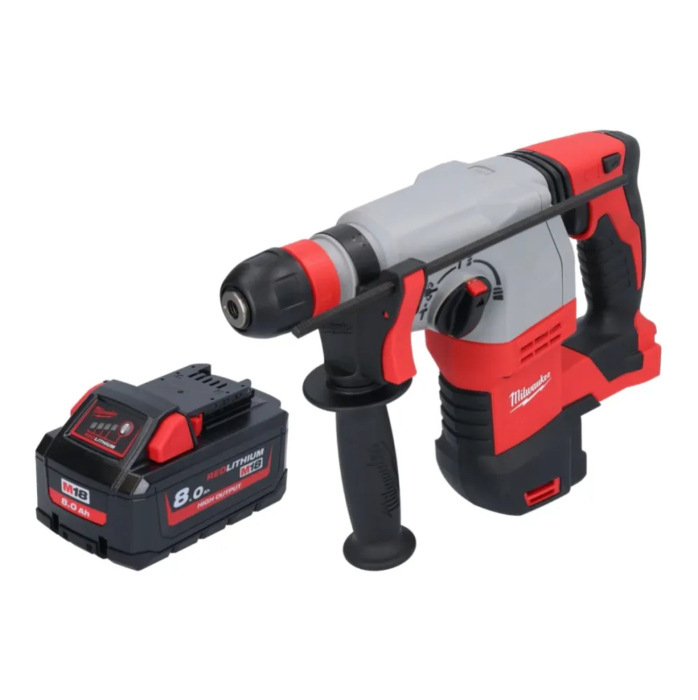 Milwaukee M18 HD18HX-801 akumulatorowy młot udarowo-obrotowy 18 V 2,4 J + 1x akumulator 8,0 Ah - bez ładowarki
