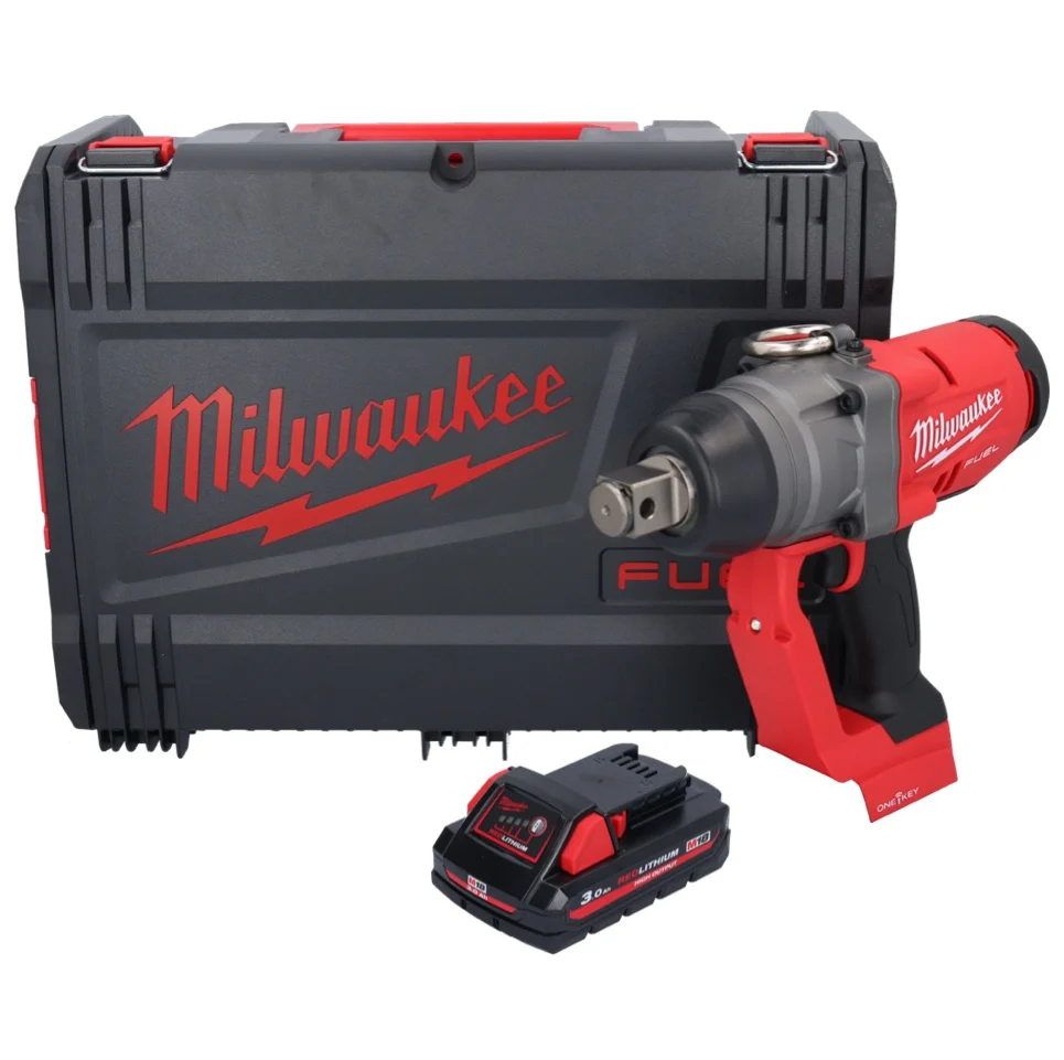 Milwaukee M18 ONEFHIWF1-301X akumulatorowy klucz udarowy 18 V 2033 Nm 1″ bezszczotkowy + 1x akumulator 3,0 Ah + skrzynka H...